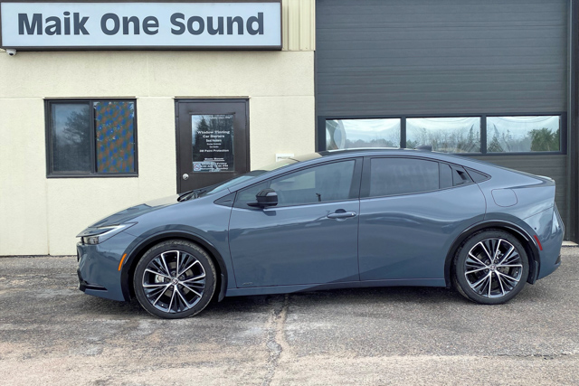 Toyota 2023 Prius AWD with professional window tint in North Bay